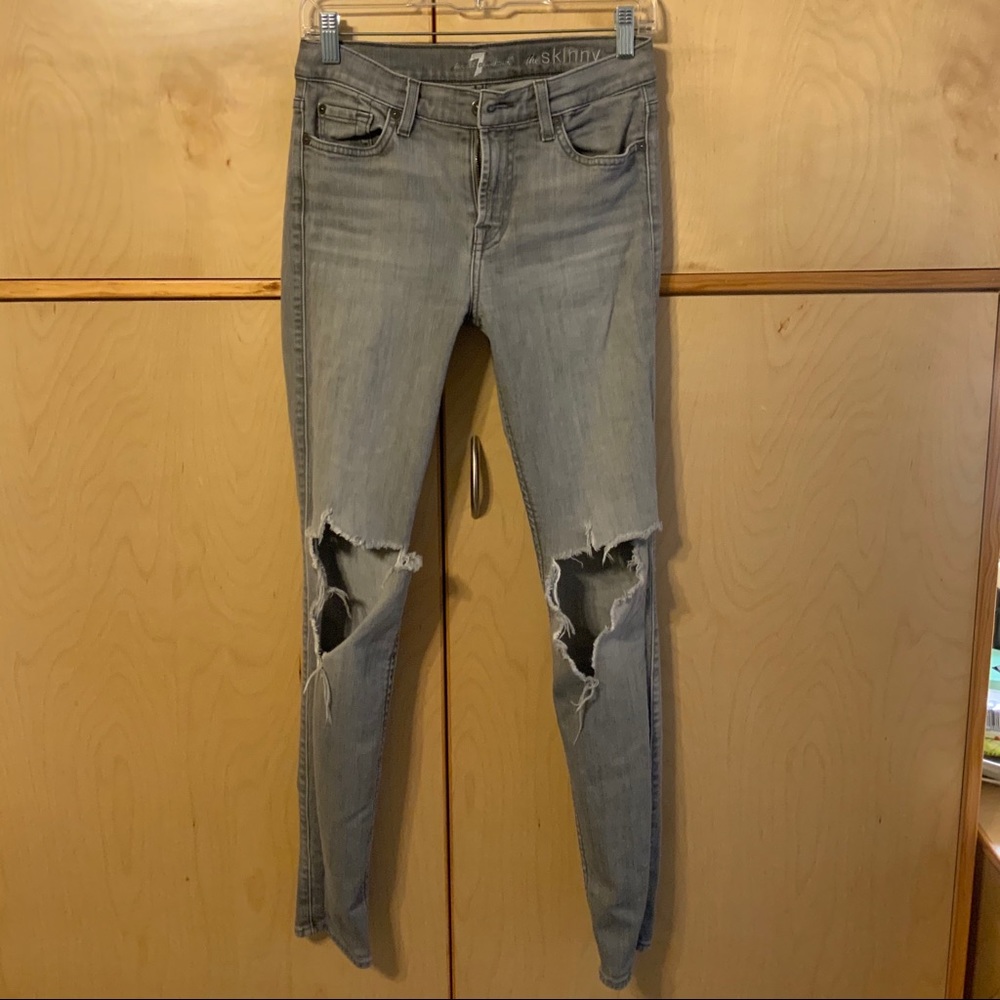 7 for all mankind grey jeans